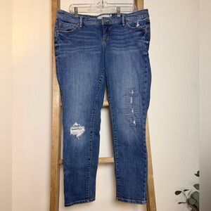 Torrid Blue Distressed Boyfriend Jeans